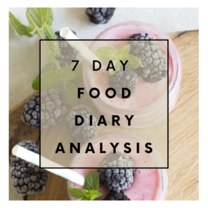 7 Day food diary analysis to improve your eating habits